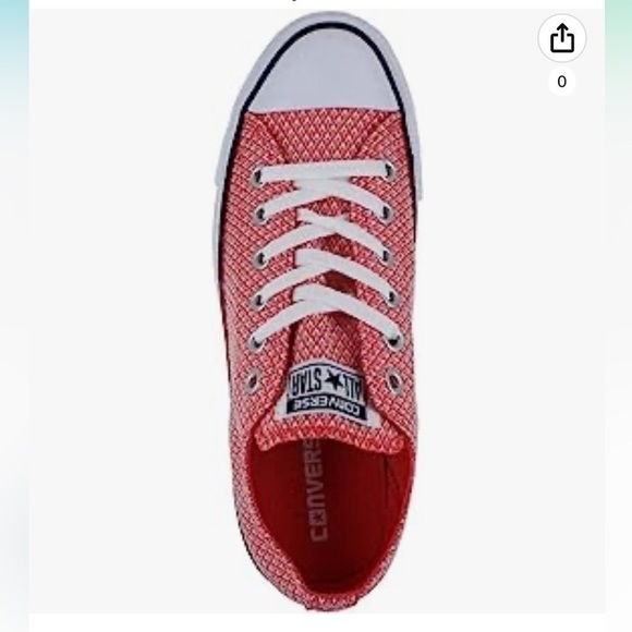𝅺CONVERSE Chuck Taylor All Star Low Red/Coral white - Picture 1 of 10